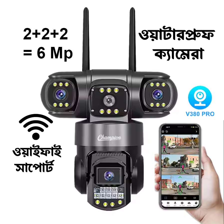 6Mp wifi support 3 Lens 3 Display Allrounder Camera